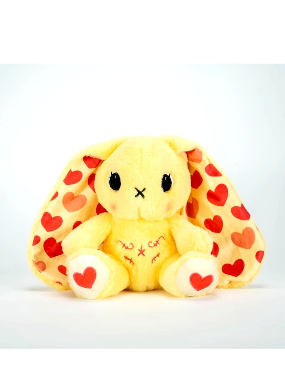 Dreadfuls Endometriosis Plush Bunny with Heart-Patterned Ears